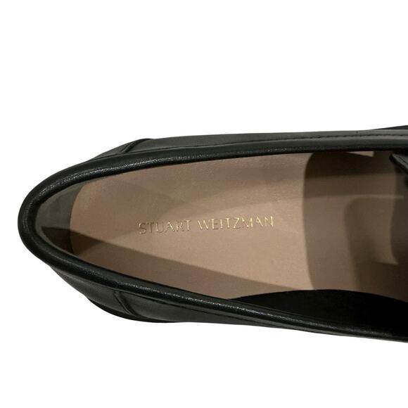 Stuart Weitzman Owen Buckle Ultra Lug Loafer Black Leather Size 7B NWT - Picture 12 of 14